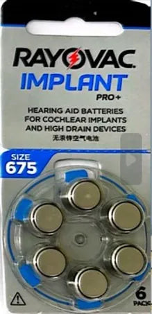 מחיר בליסטר של 6 יח' סוללה מס.- 675 IMPLANT – שתל